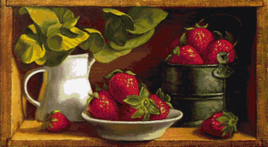 клубничный натюрморт - натюрморт - предпросмотр