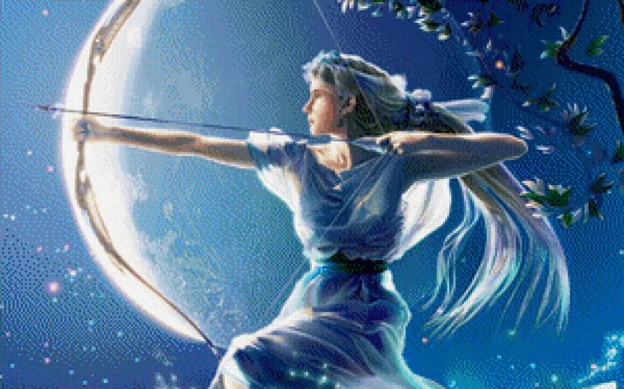 Стрелец - луна, девушка, стрелец - предпросмотр