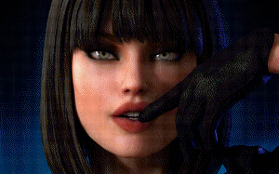 Брюнетка - взгляд, портрет, девушка, брюнетка - предпросмотр