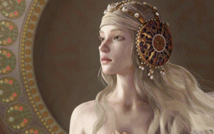 Блондинка - блондинка, девушка, взгляд - предпросмотр