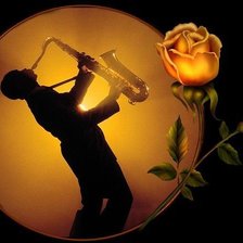 Схема вышивки «саксафонист»