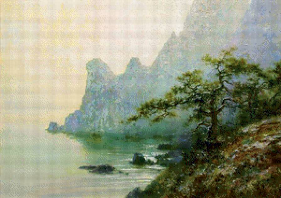 крымский пейзаж - море, живопись, крым, пейзаж, украина, горы - предпросмотр