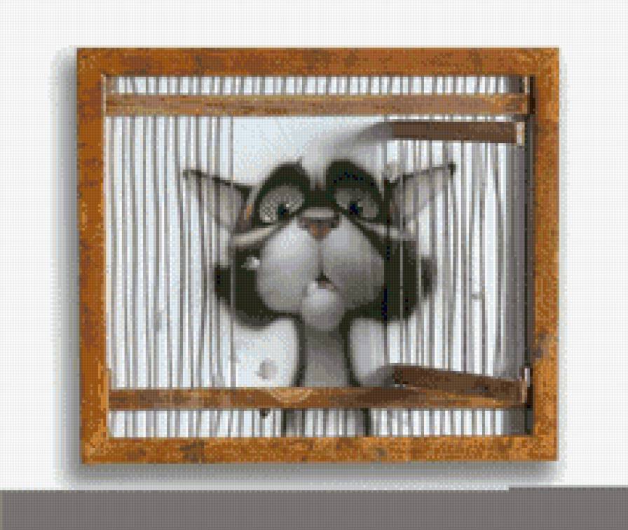 Упс.. - клетка, кот - предпросмотр