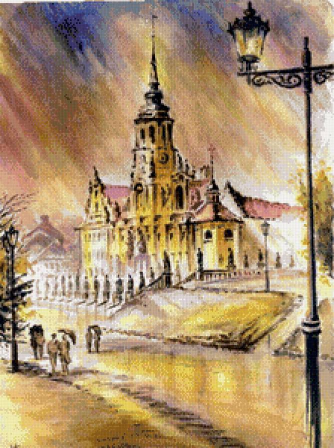 акварель, Прага, Чехия - предпросмотр