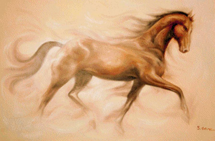 Жеребец - конь, скакун, жеребец - предпросмотр