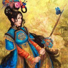 Схема вышивки «китаянка»