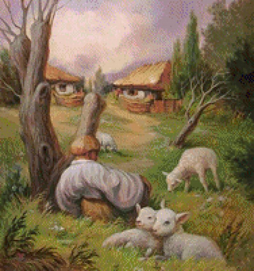 пейзаж - известный художник, природа, дом - предпросмотр