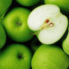 Оригинал схемы вышивки «Зелёные яблоки» (№708721)