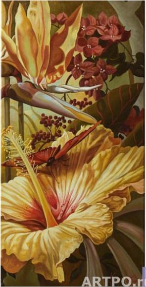 ирис3 - триптих цветы - оригинал