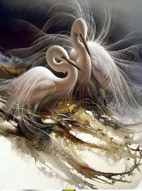 Белая цапля 3 - оригинал