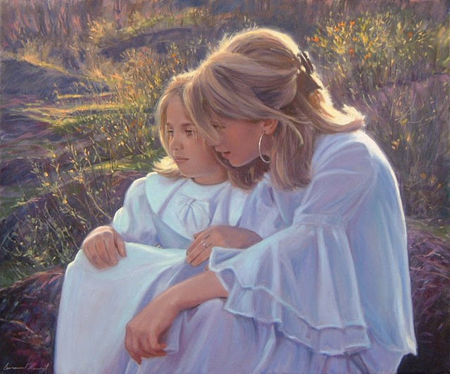 серия "мамы" - женщина.девочка. - оригинал