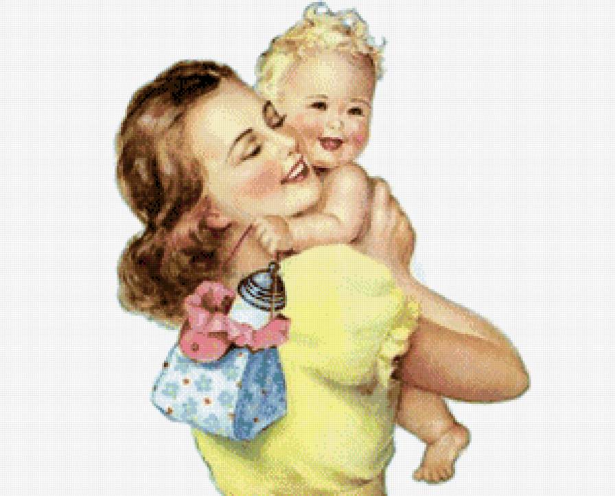 серия "мамы" - женщина.малыш - предпросмотр