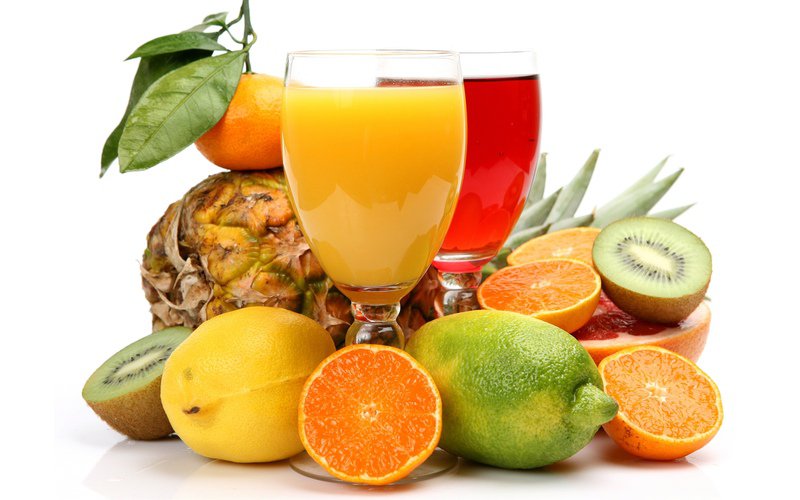 Фруктовый рай - апельсин, сок, киви, фрукты, лимон, ананас - оригинал