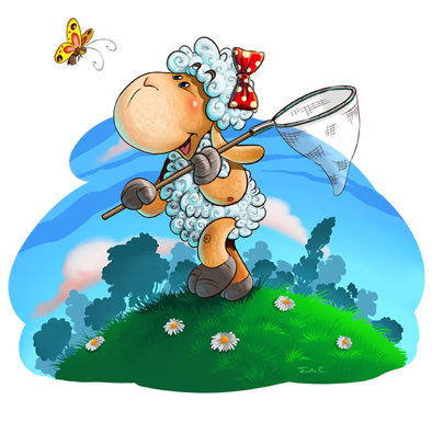 барашек - животные, баран, детская, зверята, барашек, детям, детское - оригинал