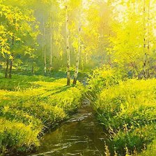 Схема вышивки «Тихая речка»