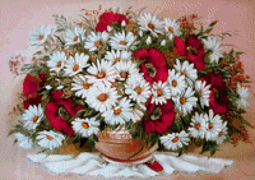 ромашки - полевые цветы, ромашки, композиция, букет - предпросмотр