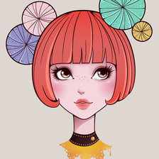 Схема вышивки «девушка»