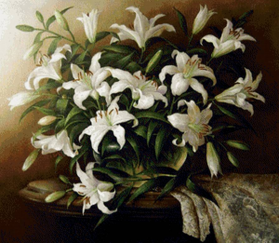 букет лилий - цветы - предпросмотр