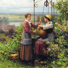 Схема вышивки «цветочницы»