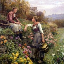 Схема вышивки «цветочницы»