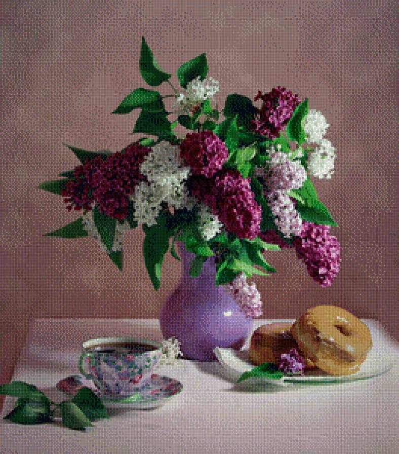 Букет сирени - цветы, натюрморт, сирень - предпросмотр