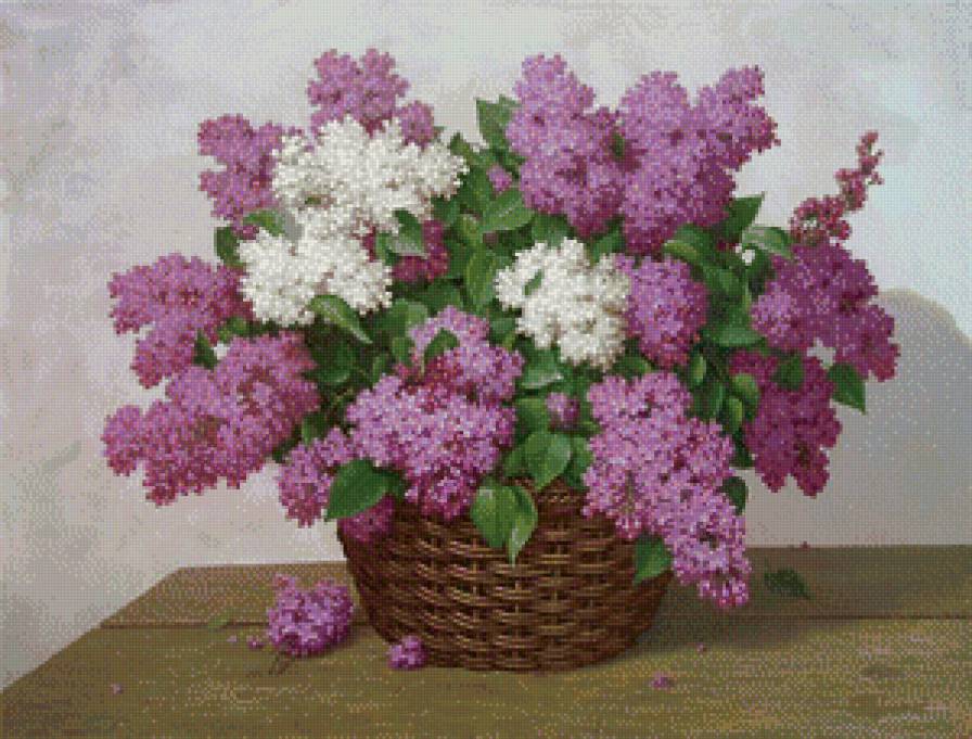 Корзинка сирени - сирень - предпросмотр