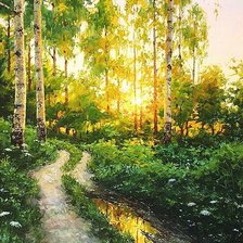 Схема вышивки «Дорога»