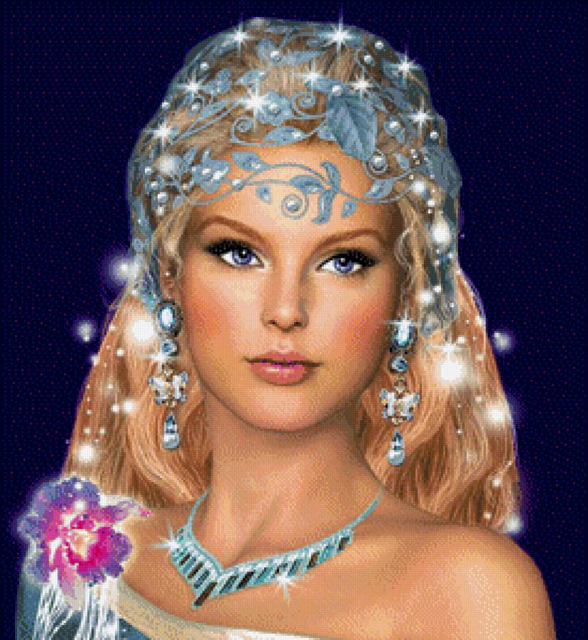 №711684 - красота, портрет, фэнтези, цветы, картина, девушка - предпросмотр