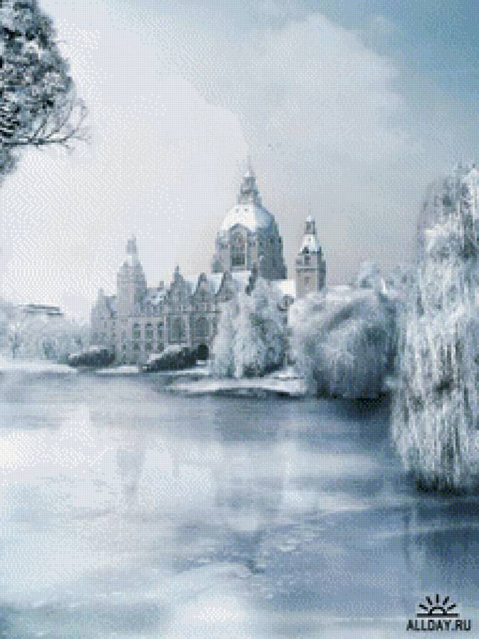 Зима - зима, снег, замок - предпросмотр