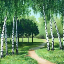 Схема вышивки «Березки»