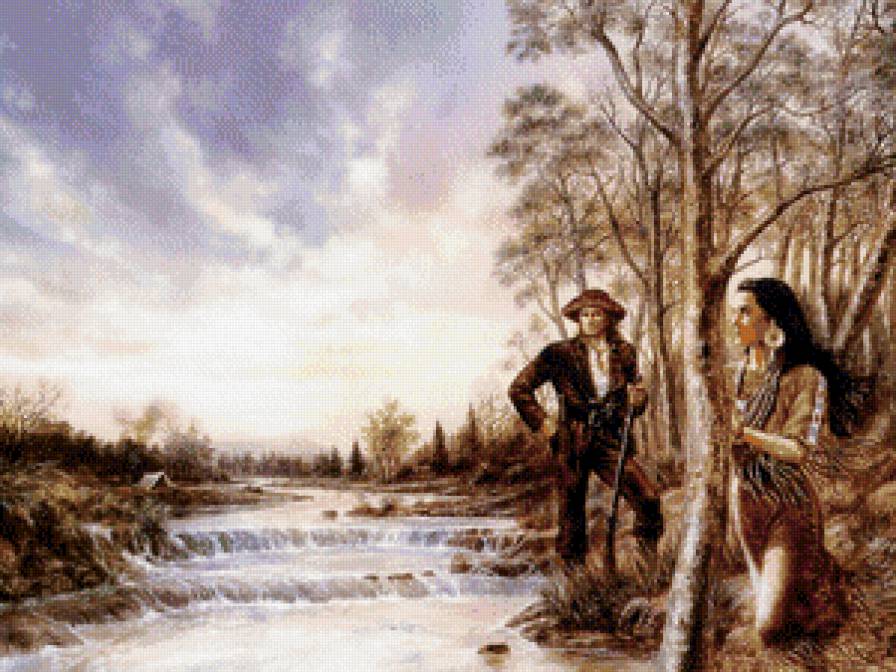 Покахонтас и Джон Смит - история, парень, фэнтези, девушка - предпросмотр