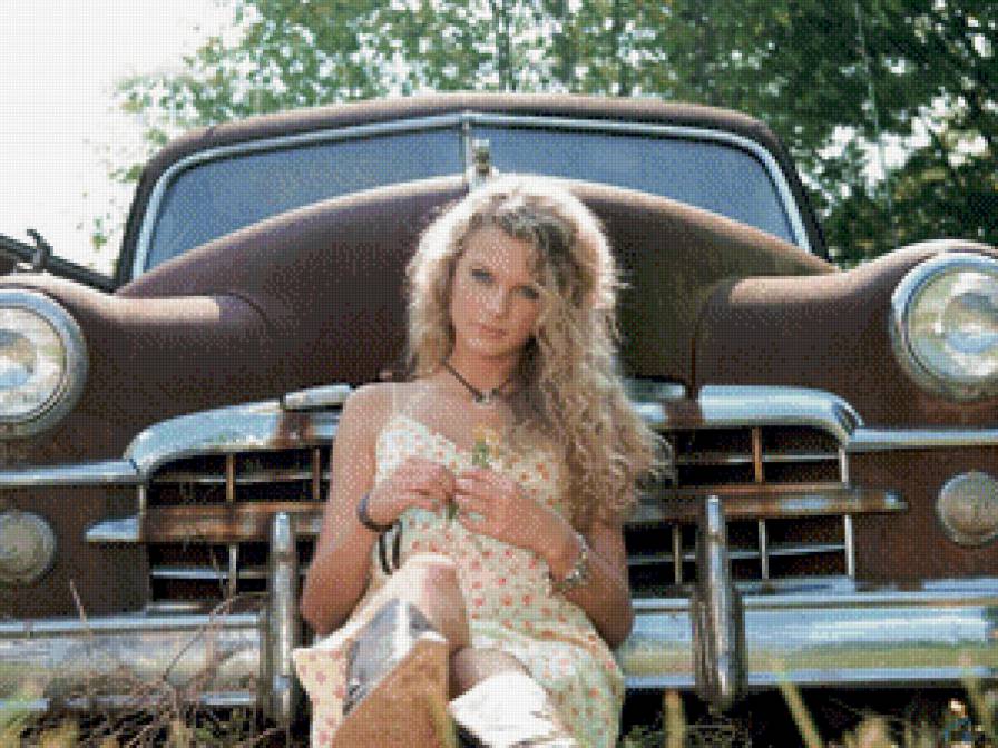 девушка - девушка, машина - предпросмотр