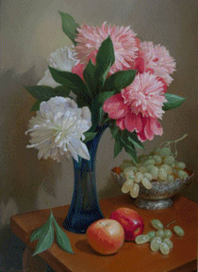 натюрморт с пионами - предпросмотр