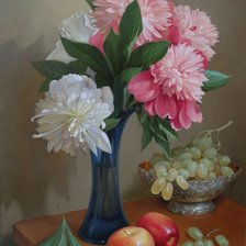 Схема вышивки «натюрморт с пионами»