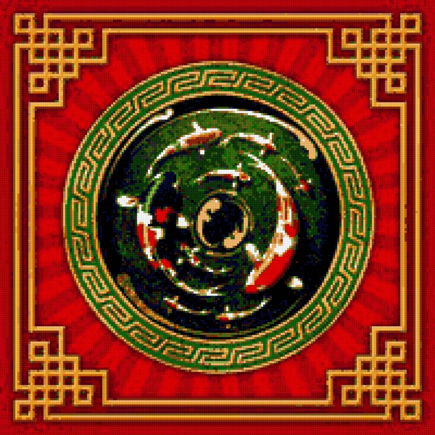 9 карпов - рыба, карп, фэн-шуй - предпросмотр