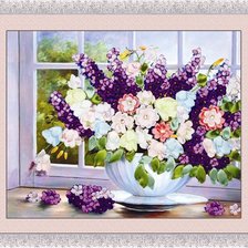 Букет  у окна.