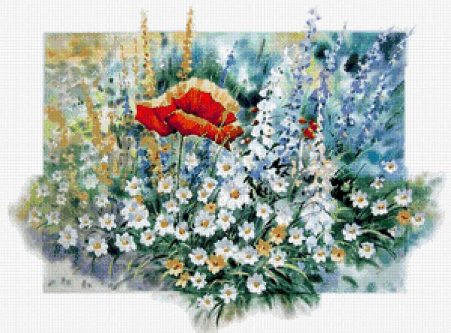 нежная акварель - цветы - предпросмотр