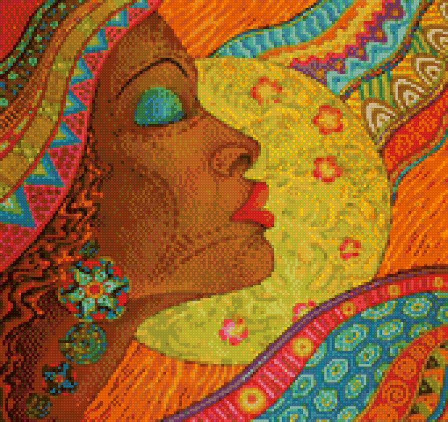 женский образ - красота, яркая, узоры - предпросмотр