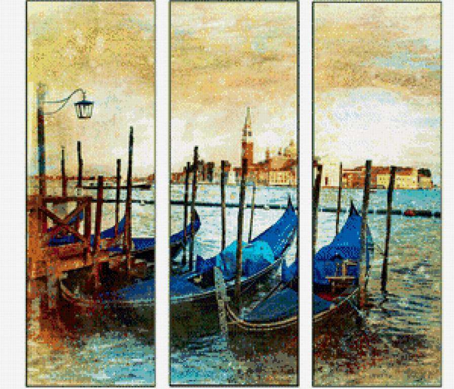 Венеция триптих - венеция, италия, триптих, город - предпросмотр