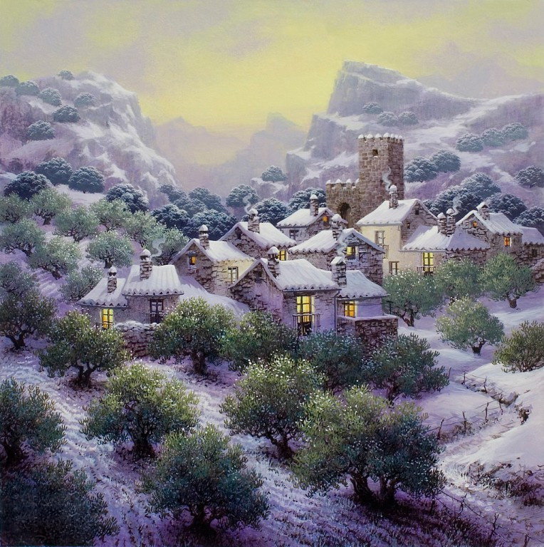 Деревенский мотив 9 - зима, пейзаж, природа - оригинал