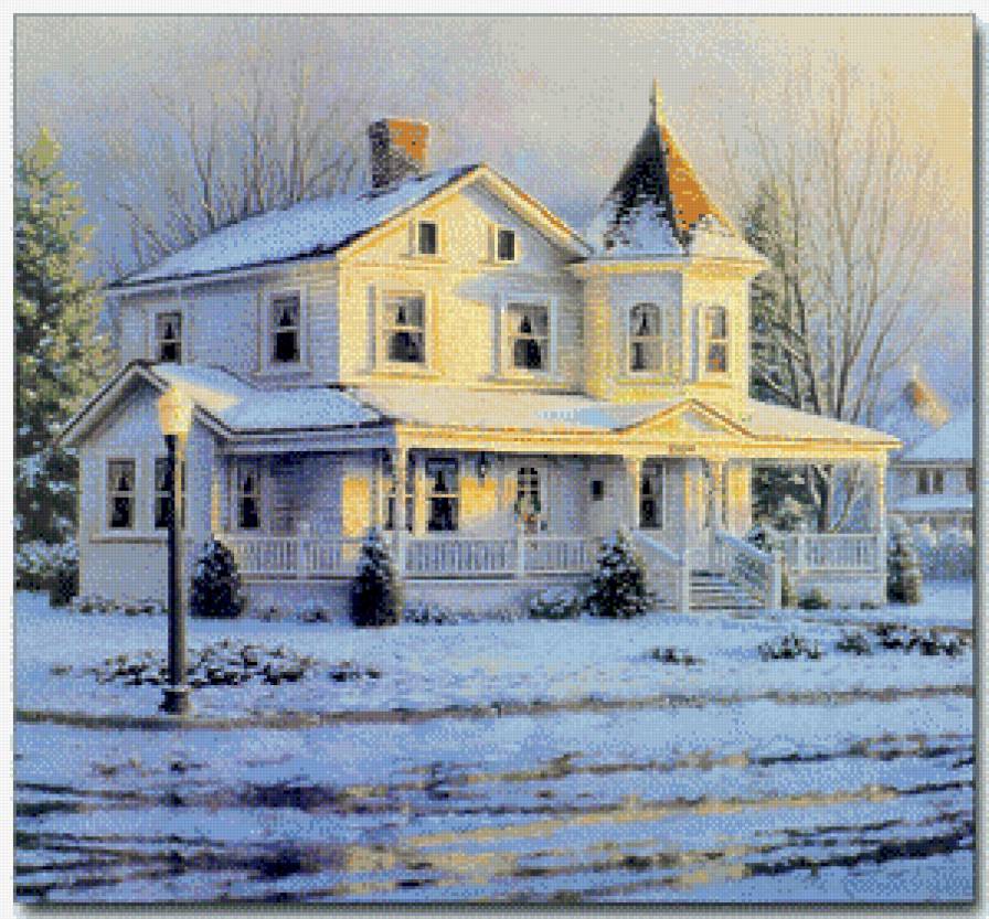 Городской мотив - пейзаж, город, дом - предпросмотр