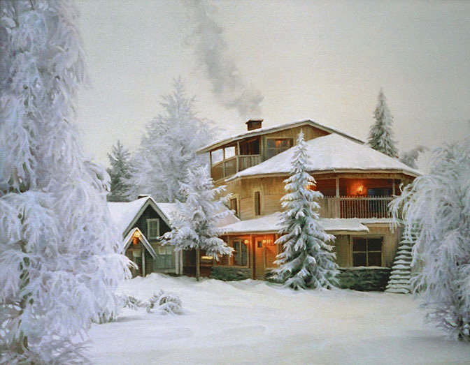 Деревенский мотив 13 - зима, пейзаж, природа - оригинал