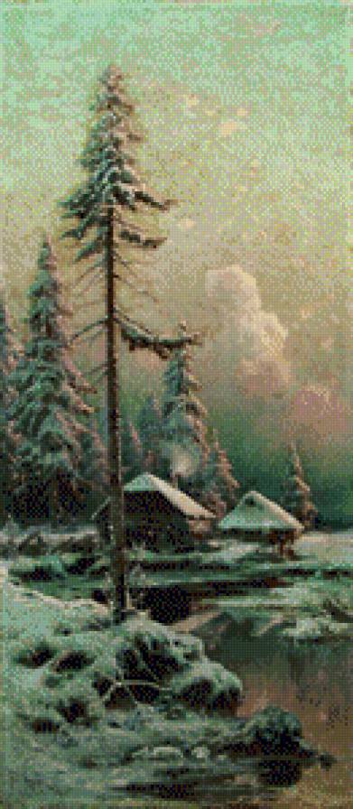 Деревенский мотив 18 - природа, пейзаж, зима - предпросмотр