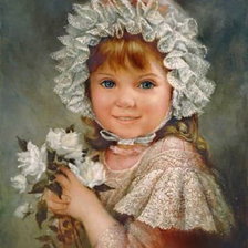 Схема вышивки «Ретро девочка 3»