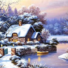 Схема вышивки «Зима»