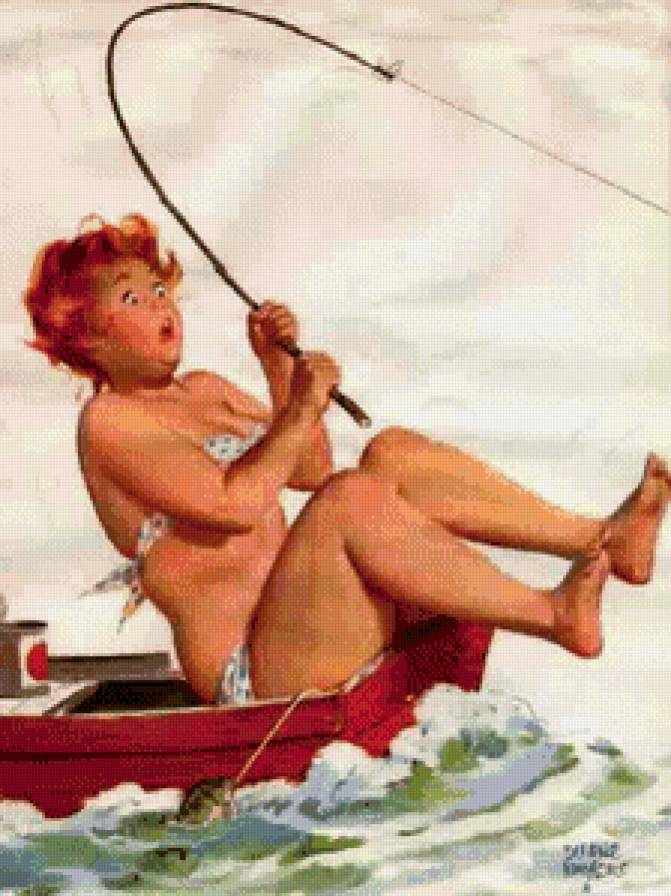 на рыбалке - толстушка хильда - предпросмотр