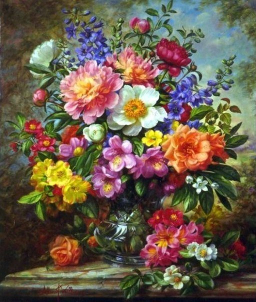 Букет цветов - ваза, цветы, букет, растения - оригинал