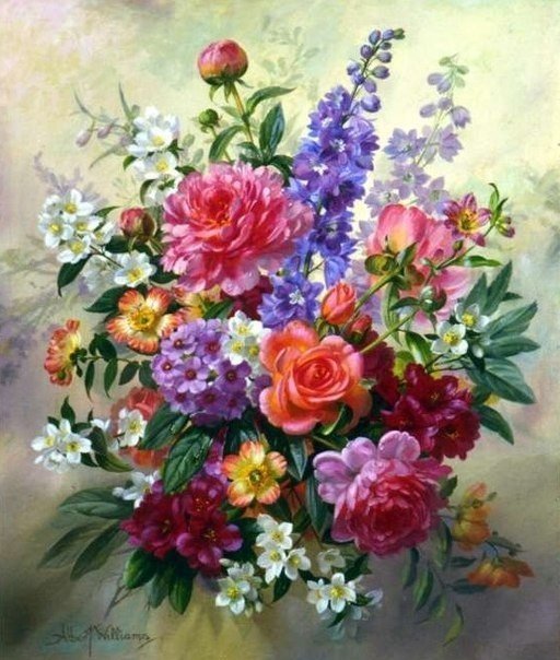 Букет цветов - цветы, ваза, букет, растения - оригинал