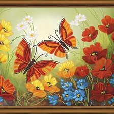 Схема вышивки «Бабочки»