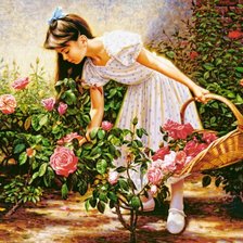 Оригинал схемы вышивки «В саду роз» (№714000)